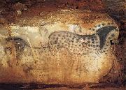 Hollow painting, gefleckte horses